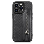 Custodia per cellulare a portafoglio con cerniera orizzontale in fibra di carbonio, For iPhone 13, For iPhone 13 mini, For iPhone 13 Pro, For iPhone 13 Pro Max
