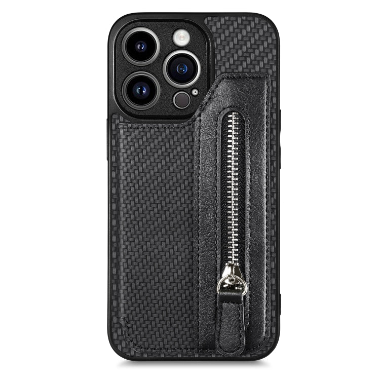 Custodia per cellulare a portafoglio con cerniera orizzontale in fibra di carbonio, For iPhone 13, For iPhone 13 mini, For iPhone 13 Pro, For iPhone 13 Pro Max