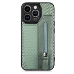 Custodia per cellulare a portafoglio con cerniera orizzontale in fibra di carbonio, For iPhone 13, For iPhone 13 mini, For iPhone 13 Pro, For iPhone 13 Pro Max