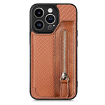 Custodia per cellulare a portafoglio con cerniera orizzontale in fibra di carbonio, For iPhone 13, For iPhone 13 mini, For iPhone 13 Pro, For iPhone 13 Pro Max