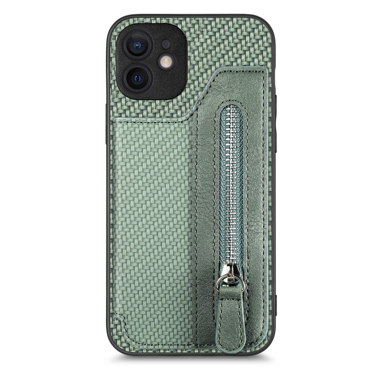 Custodia per cellulare a portafoglio con cerniera orizzontale in fibra di carbonio, For iPhone 12 mini, For iPhone 12, For iPhone 12 Pro, For iPhone 12 Pro Max