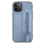 Custodia per cellulare a portafoglio con cerniera orizzontale in fibra di carbonio, For iPhone 12 mini, For iPhone 12, For iPhone 12 Pro, For iPhone 12 Pro Max
