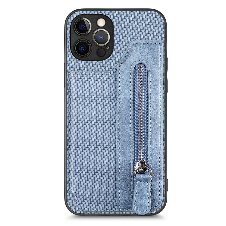 Custodia per cellulare a portafoglio con cerniera orizzontale in fibra di carbonio, For iPhone 12 mini, For iPhone 12, For iPhone 12 Pro, For iPhone 12 Pro Max