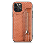 Custodia per cellulare a portafoglio con cerniera orizzontale in fibra di carbonio, For iPhone 12 mini, For iPhone 12, For iPhone 12 Pro, For iPhone 12 Pro Max