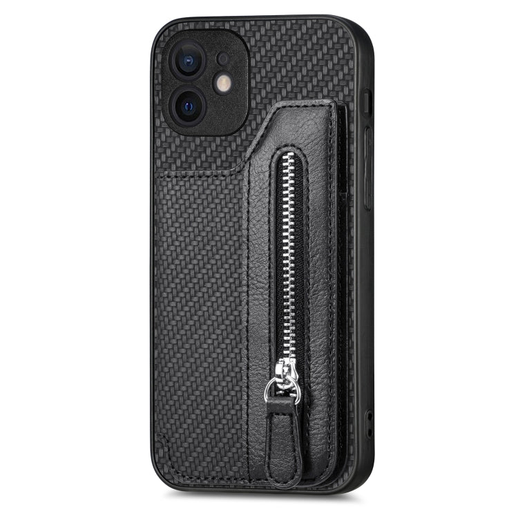 Custodia per cellulare a portafoglio con cerniera orizzontale in fibra di carbonio, For iPhone 11, For iPhone 11 Pro, For iPhone 11 Pro  Max, For iPhone X / XS