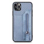 Custodia per cellulare a portafoglio con cerniera orizzontale in fibra di carbonio, For iPhone 11, For iPhone 11 Pro, For iPhone 11 Pro  Max, For iPhone X / XS