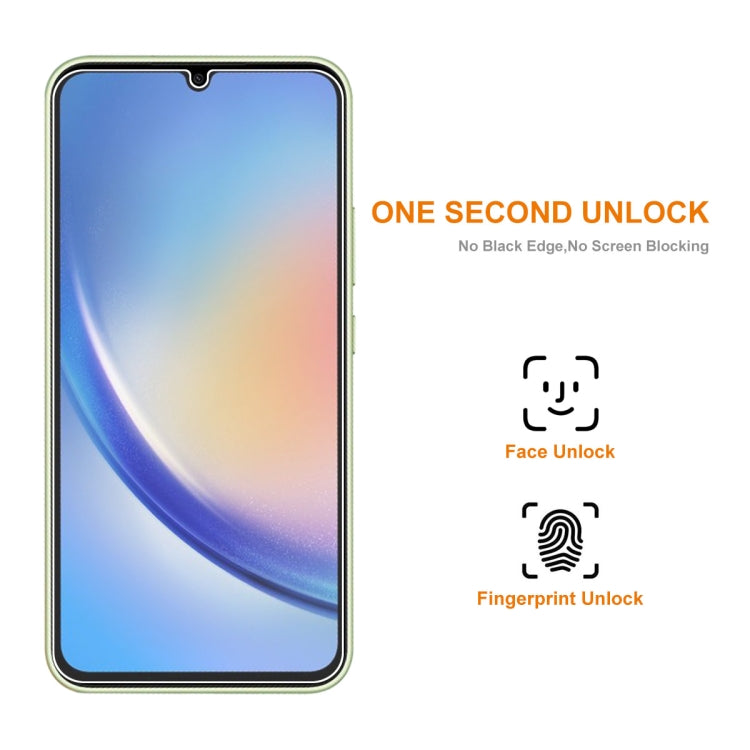 Per Samsung Galaxy A34 ENKAY Hat-Prince 0.26mm 9H 2.5D Pellicola in vetro temperato ad alta alluminio-silicio, For Samsung Galaxy A34 / M34 / F34(1pc), For Samsung Galaxy A34 / M34 / F34(2pcs), For Samsung Galaxy A34 / M34 / F34(5pcs)                  ...