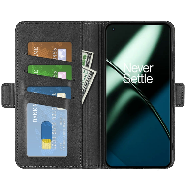 Per OnePlus 11 Custodia per telefono in pelle con fibbia magnetica a doppio lato, For OnePlus 11