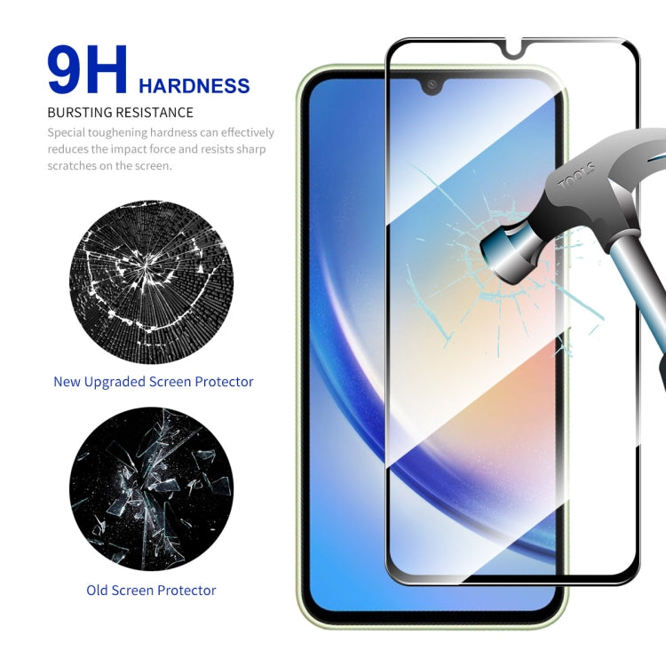 Per Samsung Galaxy A34 5G ENKAY Hat-Prince Full Glue Pellicola in vetro temperato ad alta alluminio-silicio, For Samsung Galaxy A34 5G / M34 / F34(1pc), For Samsung Galaxy A34 5G / M34 / F34(2pcs), For Samsung Galaxy A34 5G / M34 / F34(5pcs)           ...