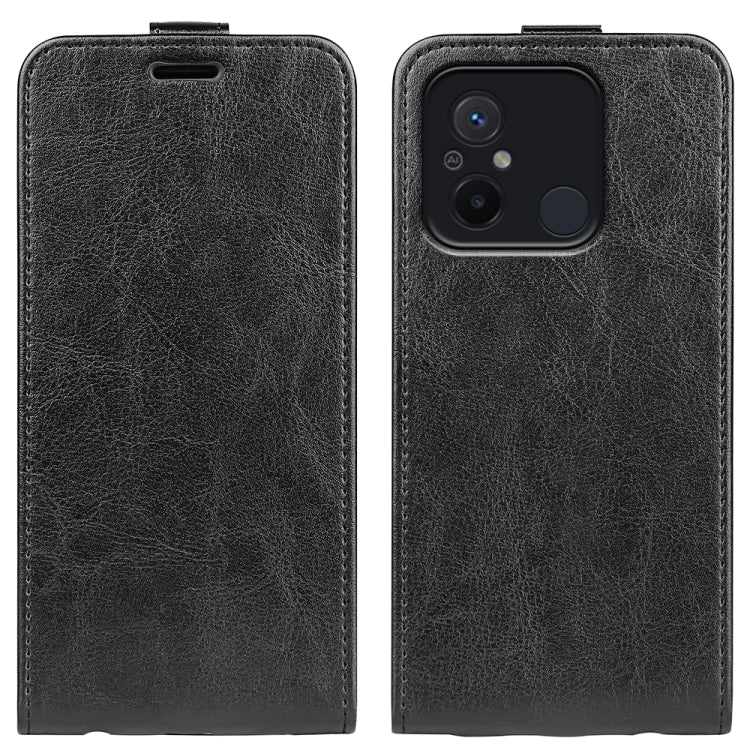 Per Xiaomi Redmi 12C R64 Texture Custodia per telefono in pelle a vibrazione verticale singola, For Xiaomi Redmi 12C