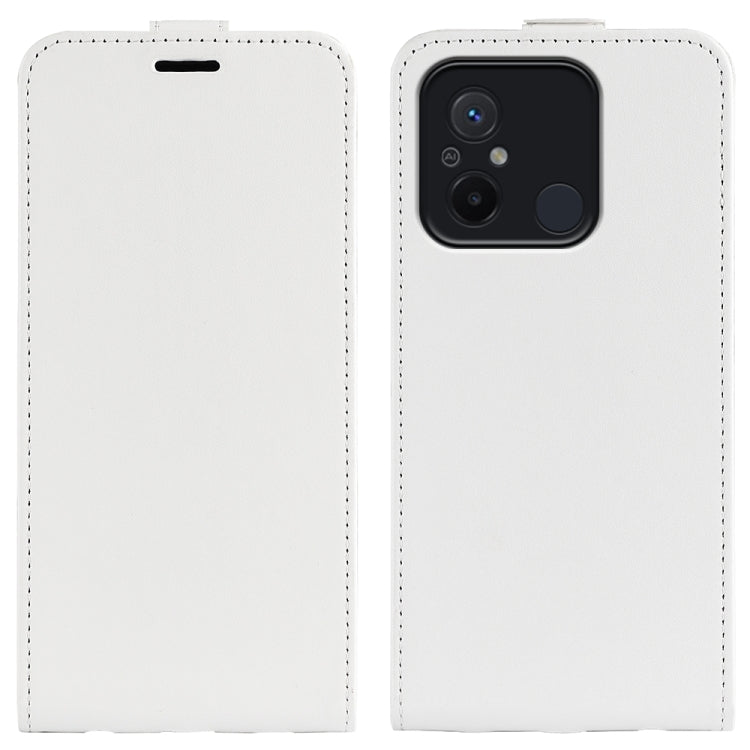 Per Xiaomi Redmi 12C R64 Texture Custodia per telefono in pelle a vibrazione verticale singola, For Xiaomi Redmi 12C