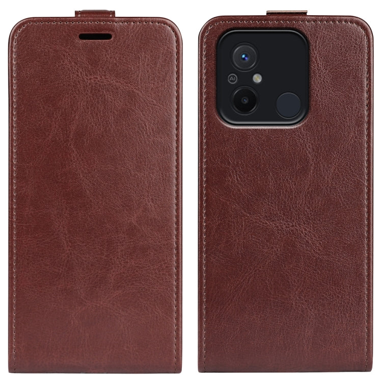 Per Xiaomi Redmi 12C R64 Texture Custodia per telefono in pelle a vibrazione verticale singola, For Xiaomi Redmi 12C