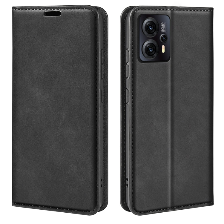 Per Motorola Moto E13 Custodia in pelle con ventosa magnetica retro-pelle, For Motorola Moto E13