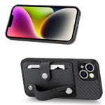 Cassa del telefono della copertura posteriore del raccoglitore della carta del cavalletto del braccialetto con il coltello dell'attrezzo, For iPhone 14, For iPhone 14 Pro, For iPhone 14 Plus, For iPhone 14 Pro Max