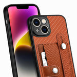 Cassa del telefono della copertura posteriore del raccoglitore della carta del cavalletto del braccialetto con il coltello dell'attrezzo, For iPhone 14, For iPhone 14 Pro, For iPhone 14 Plus, For iPhone 14 Pro Max