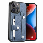 Cassa del telefono della copertura posteriore del raccoglitore della carta del cavalletto del braccialetto con il coltello dell'attrezzo, For iPhone 14, For iPhone 14 Pro, For iPhone 14 Plus, For iPhone 14 Pro Max