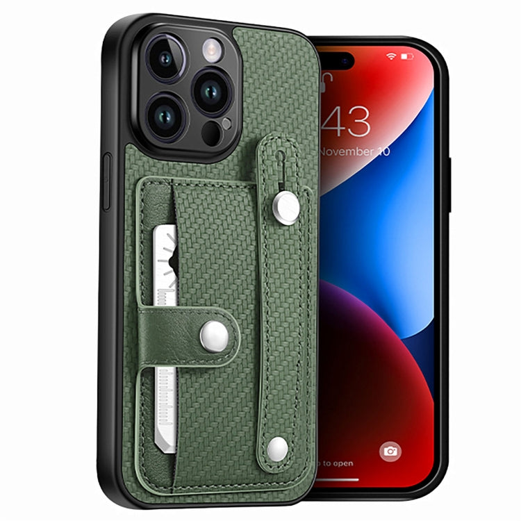 Cassa del telefono della copertura posteriore del raccoglitore della carta del cavalletto del braccialetto con il coltello dell'attrezzo, For iPhone 14, For iPhone 14 Pro, For iPhone 14 Plus, For iPhone 14 Pro Max