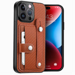 Cassa del telefono della copertura posteriore del raccoglitore della carta del cavalletto del braccialetto con il coltello dell'attrezzo, For iPhone 14, For iPhone 14 Pro, For iPhone 14 Plus, For iPhone 14 Pro Max