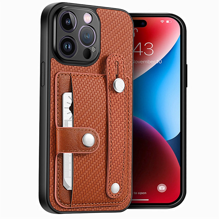 Cassa del telefono della copertura posteriore del raccoglitore della carta del cavalletto del braccialetto con il coltello dell'attrezzo, For iPhone 14, For iPhone 14 Pro, For iPhone 14 Plus, For iPhone 14 Pro Max