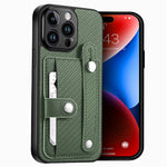 Cassa del telefono della copertura posteriore del raccoglitore della carta del cavalletto del braccialetto con il coltello dell'attrezzo, For iPhone 14, For iPhone 14 Pro, For iPhone 14 Plus, For iPhone 14 Pro Max