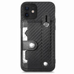 Cassa del telefono della copertura posteriore del raccoglitore della carta del cavalletto del braccialetto con il coltello dell'attrezzo, For iPhone 12 mini, For iPhone 12, For iPhone 12 Pro, For iPhone 12 Pro Max