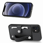 Cassa del telefono della copertura posteriore del raccoglitore della carta del cavalletto del braccialetto con il coltello dell'attrezzo, For iPhone 12 mini, For iPhone 12, For iPhone 12 Pro, For iPhone 12 Pro Max