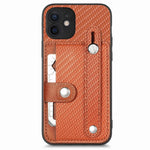 Cassa del telefono della copertura posteriore del raccoglitore della carta del cavalletto del braccialetto con il coltello dell'attrezzo, For iPhone 12 mini, For iPhone 12, For iPhone 12 Pro, For iPhone 12 Pro Max