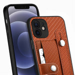Cassa del telefono della copertura posteriore del raccoglitore della carta del cavalletto del braccialetto con il coltello dell'attrezzo, For iPhone 12 mini, For iPhone 12, For iPhone 12 Pro, For iPhone 12 Pro Max