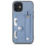 Cassa del telefono della copertura posteriore del raccoglitore della carta del cavalletto del braccialetto con il coltello dell'attrezzo, For iPhone 12 mini, For iPhone 12, For iPhone 12 Pro, For iPhone 12 Pro Max
