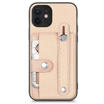 Cassa del telefono della copertura posteriore del raccoglitore della carta del cavalletto del braccialetto con il coltello dell'attrezzo, For iPhone 12 mini, For iPhone 12, For iPhone 12 Pro, For iPhone 12 Pro Max