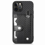 Cassa del telefono della copertura posteriore del raccoglitore della carta del cavalletto del braccialetto con il coltello dell'attrezzo, For iPhone 12 mini, For iPhone 12, For iPhone 12 Pro, For iPhone 12 Pro Max