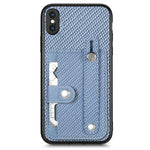 Cassa del telefono della copertura posteriore del raccoglitore della carta del cavalletto del braccialetto con il coltello dell'attrezzo, For iPhone 11, For iPhone 11 Pro, For iPhone 11 Pro Max, For iPhone X / XS