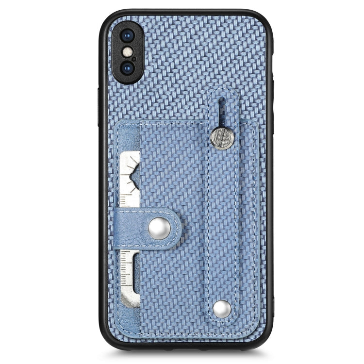 Cassa del telefono della copertura posteriore del raccoglitore della carta del cavalletto del braccialetto con il coltello dell'attrezzo, For iPhone 11, For iPhone 11 Pro, For iPhone 11 Pro Max, For iPhone X / XS
