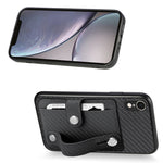 Cassa del telefono della copertura posteriore del raccoglitore della carta del cavalletto del braccialetto con il coltello dell'attrezzo, For iPhone XR, For iPhone XS Max, For iPhone SE 2022 / 2020 / 7 / 8, For iPhone 7 Plus / 8 Plus