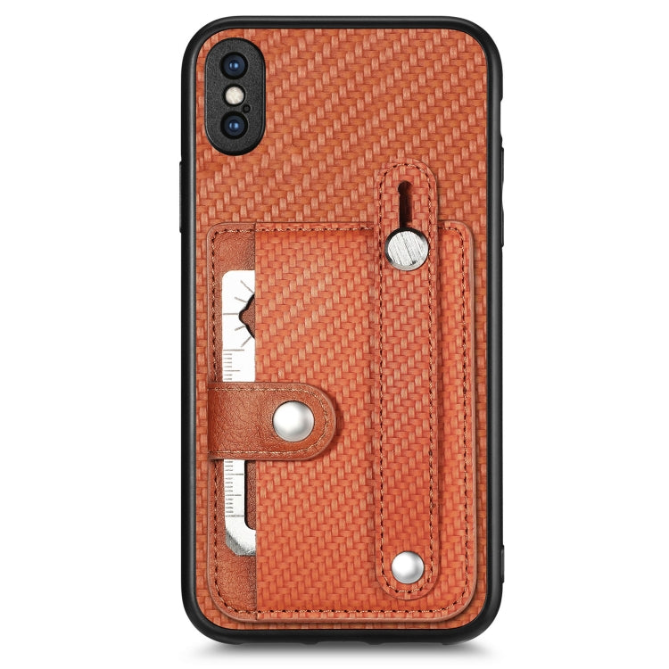 Cassa del telefono della copertura posteriore del raccoglitore della carta del cavalletto del braccialetto con il coltello dell'attrezzo, For iPhone XR, For iPhone XS Max, For iPhone SE 2022 / 2020 / 7 / 8, For iPhone 7 Plus / 8 Plus