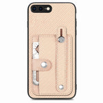 Cassa del telefono della copertura posteriore del raccoglitore della carta del cavalletto del braccialetto con il coltello dell'attrezzo, For iPhone XR, For iPhone XS Max, For iPhone SE 2022 / 2020 / 7 / 8, For iPhone 7 Plus / 8 Plus
