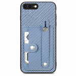 Cassa del telefono della copertura posteriore del raccoglitore della carta del cavalletto del braccialetto con il coltello dell'attrezzo, For iPhone XR, For iPhone XS Max, For iPhone SE 2022 / 2020 / 7 / 8, For iPhone 7 Plus / 8 Plus