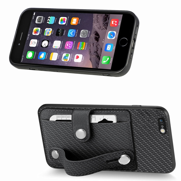 Cassa del telefono della copertura posteriore del raccoglitore della carta del cavalletto del braccialetto con il coltello dell'attrezzo, For iPhone 6 / 6s, For  iPhone 6 Plus / 6s Plus