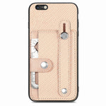 Cassa del telefono della copertura posteriore del raccoglitore della carta del cavalletto del braccialetto con il coltello dell'attrezzo, For iPhone 6 / 6s, For  iPhone 6 Plus / 6s Plus