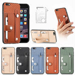 Cassa del telefono della copertura posteriore del raccoglitore della carta del cavalletto del braccialetto con il coltello dell'attrezzo, For iPhone 6 / 6s, For  iPhone 6 Plus / 6s Plus