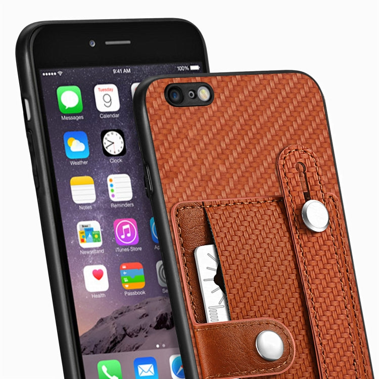 Cassa del telefono della copertura posteriore del raccoglitore della carta del cavalletto del braccialetto con il coltello dell'attrezzo, For iPhone 6 / 6s, For  iPhone 6 Plus / 6s Plus