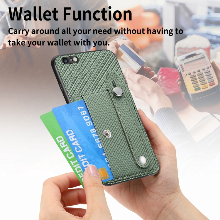Cassa del telefono della copertura posteriore del raccoglitore della carta del cavalletto del braccialetto con il coltello dell'attrezzo, For iPhone 6 / 6s, For  iPhone 6 Plus / 6s Plus