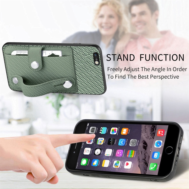 Cassa del telefono della copertura posteriore del raccoglitore della carta del cavalletto del braccialetto con il coltello dell'attrezzo, For iPhone 6 / 6s, For  iPhone 6 Plus / 6s Plus