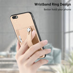 Cassa del telefono della copertura posteriore del raccoglitore della carta del cavalletto del braccialetto con il coltello dell'attrezzo, For iPhone 6 / 6s, For  iPhone 6 Plus / 6s Plus