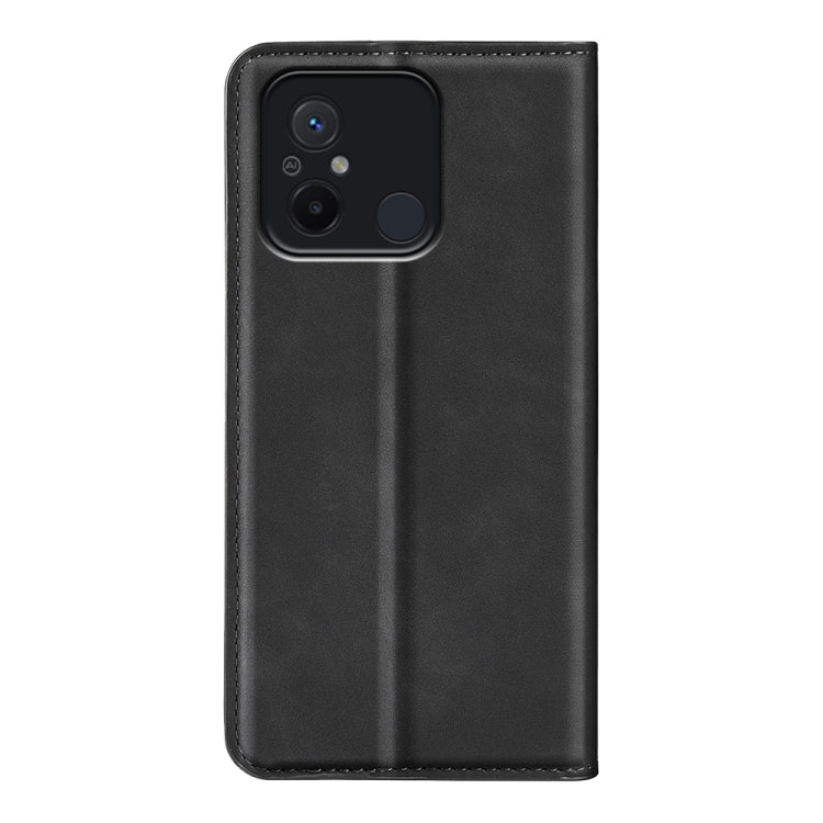 Per Xiaomi Redmi 12C Custodia per telefono in pelle con aspirazione magnetica retro-pelle, For Xiaomi Redmi 12C