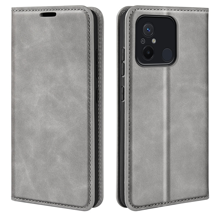 Per Xiaomi Redmi 12C Custodia per telefono in pelle con aspirazione magnetica retro-pelle, For Xiaomi Redmi 12C