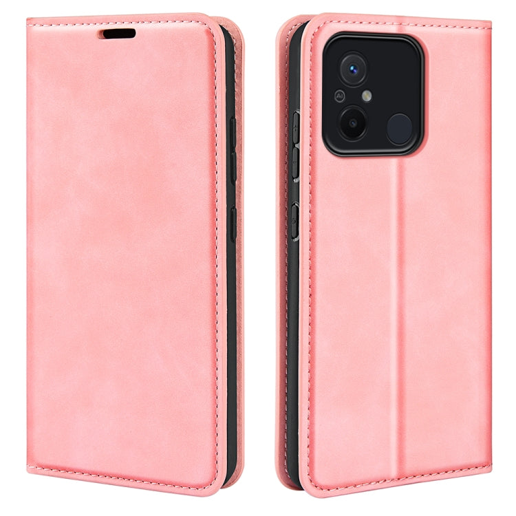 Per Xiaomi Redmi 12C Custodia per telefono in pelle con aspirazione magnetica retro-pelle, For Xiaomi Redmi 12C