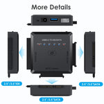 Convertitore adattatore per disco rigido da USB 3.0 a SATA o IDE con funzione di clonazione