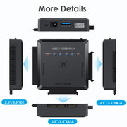 Convertitore adattatore per disco rigido da USB 3.0 a SATA o IDE con funzione di clonazione