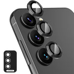 Per Samsung Galaxy A14 / A34 ENKAY Hat-Prince 9H Obiettivo fotocamera posteriore Anello in lega di alluminio Pellicola in vetro temperato, For Samsung Galaxy A14 / A34
